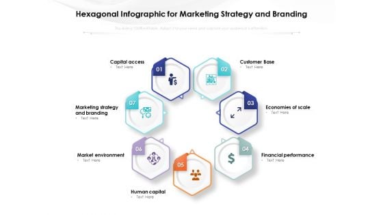 hexagonal infographic for marketing strategy and branding ppt powerpoint presentation outline introduction pdf