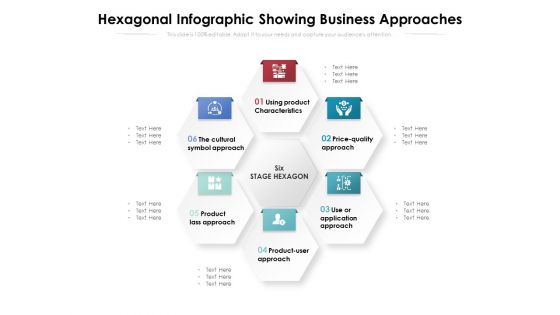 hexagonal infographic showing business approaches ppt powerpoint presentation model visual aids pdf