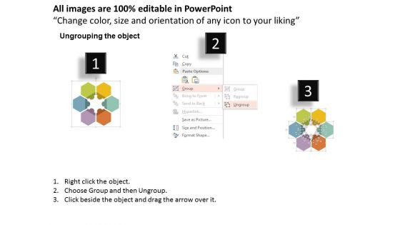 Hexagonal Layout With Business Icons Powerpoint Templates