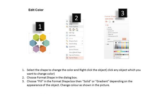 Hexagonal Layout With Business Icons Powerpoint Templates