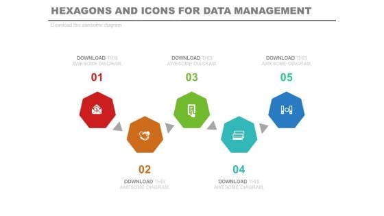Hexagons And Icons For Business Segmentation Powerpoint Template