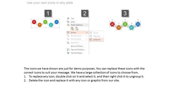 Hexagons And Icons For Business Segmentation Powerpoint Template