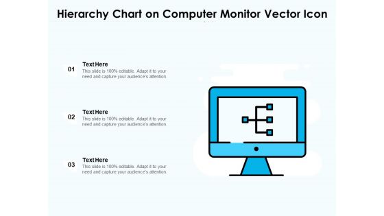 Hierarchy Chart On Computer Monitor Vector Icon Ppt PowerPoint Presentation Gallery Aids PDF