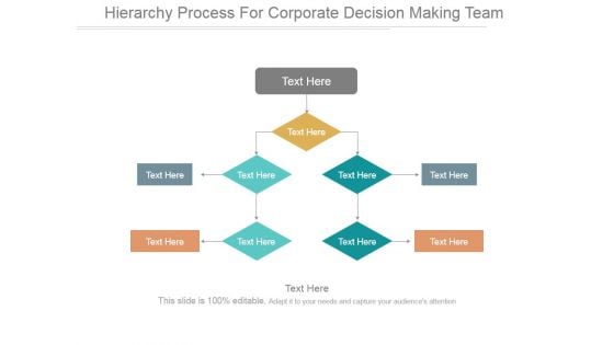 Hierarchy Process For Corporate Decision Making Team Ppt PowerPoint Presentation Tips