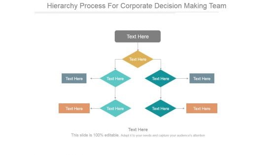 Hierarchy Process For Corporate Decision Making Team Ppt PowerPoint Presentation Tips