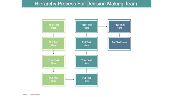 Hierarchy Process For Decision Making Team Powerpoint Shapes