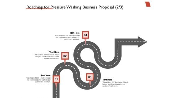 High Power Cleansing Work Roadmap For Pressure Washing Business Proposal Four Stage Process Download PDF