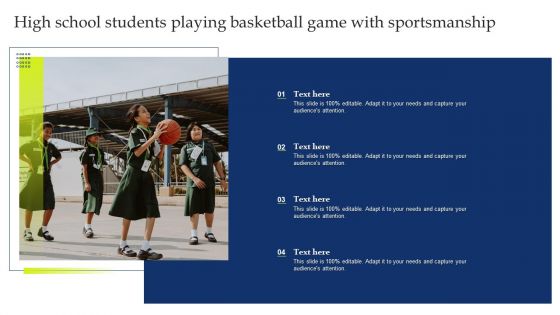 High School Students Playing Basketball Game With Sportsmanship Formats PDF