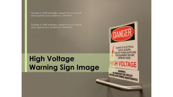 High Voltage Warning Sign Image Ppt PowerPoint Presentation File Inspiration PDF