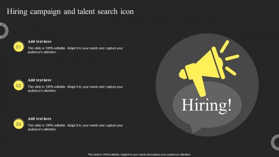 Hiring Campaign And Talent Search Icon Microsoft PDF