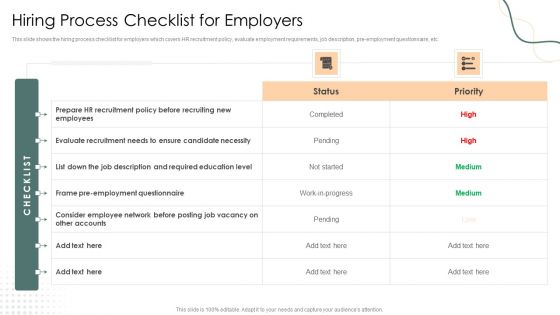 Hiring Process Checklist For Employers Microsoft PDF