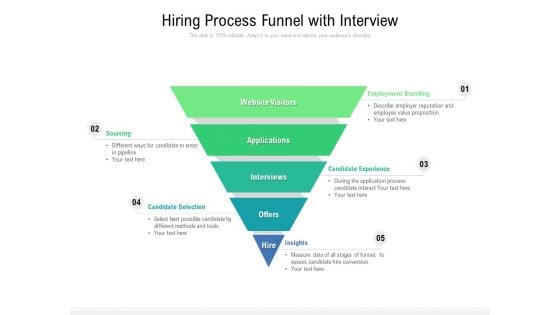 Hiring Process Funnel With Interview Ppt PowerPoint Presentation File Model PDF