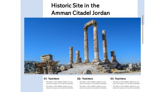 Historic Site In The Amman Citadel Jordan Ppt PowerPoint Presentation Gallery Design Templates PDF