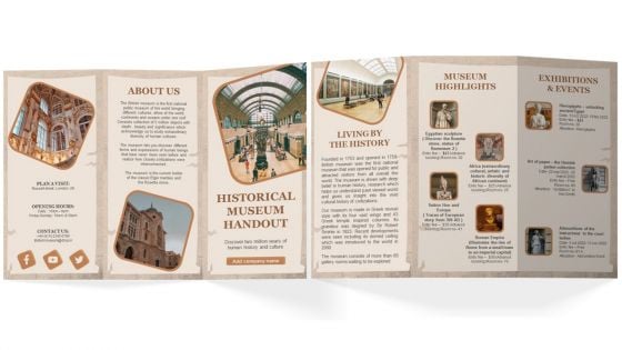 Historical Museum Handout Trifold