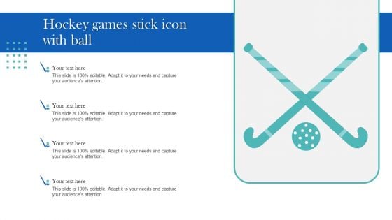 Hockey Games Stick Icon With Ball Clipart PDF