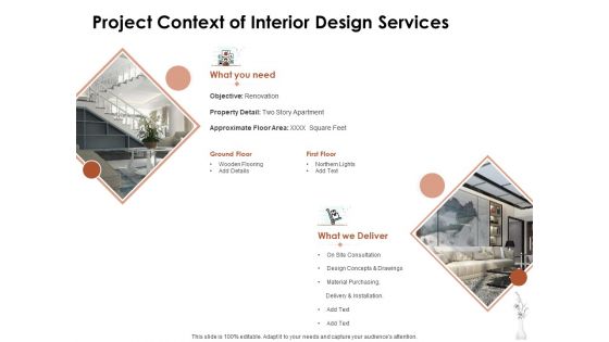 Home Decor Services Appointment Proposal Project Context Of Interior Design Services Designs PDF