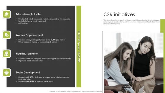 Home Interior Styling Services Company Profile CSR Initiatives Download PDF