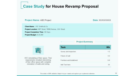 Home Remodeling Proposal Ppt PowerPoint Presentation Complete Deck With Slides Slide10