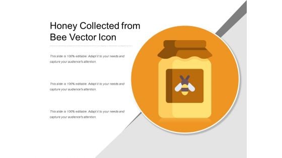 Honey Collected From Bee Vector Icon Ppt PowerPoint Presentation File Elements PDF