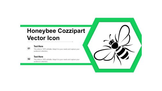 Honeybee Cozzipart Vector Icon Ppt PowerPoint Presentation Gallery Backgrounds PDF