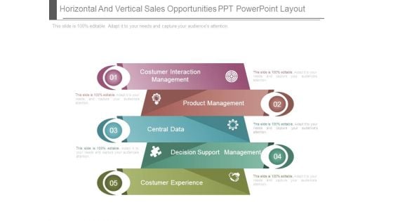 Horizontal And Vertical Sales Opportunities Ppt Powerpoint Layout