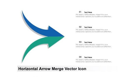 Horizontal Arrow Merge Vector Icon Ppt PowerPoint Presentation Infographic Template Templates PDF