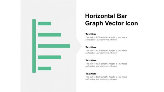 Horizontal Bar Graph Vector Icon Ppt PowerPoint Presentation File Template