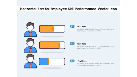 Horizontal Bars For Employee Skill Performance Vector Icon Ppt PowerPoint Presentation File Samples PDF