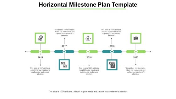 Horizontal Milestone Plan Template Ppt PowerPoint Presentation Icon Background Designs