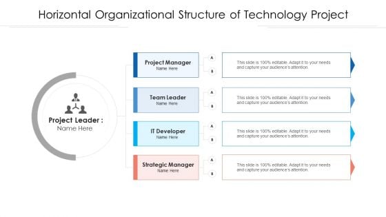 Horizontal Organizational Structure Of Technology Project Ppt PowerPoint Presentation File Ideas PDF