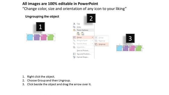 Horizontal Text Boxes With Icons Powerpoint Templates