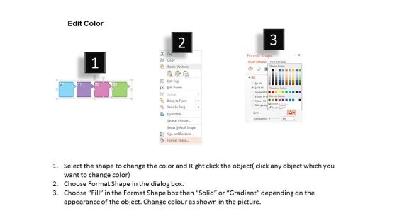 Horizontal Text Boxes With Icons Powerpoint Templates