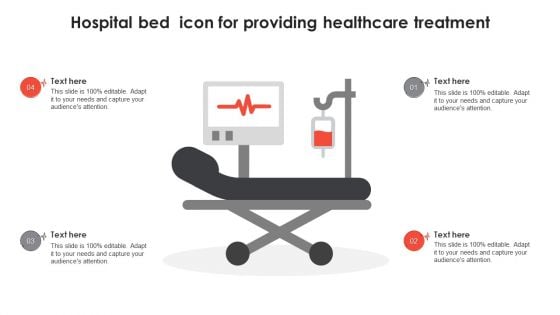 Hospital Bed Icon For Providing Healthcare Treatment Themes PDF