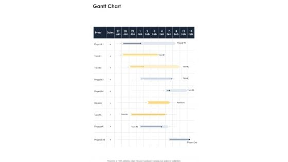 Hospitality Business Agreement Proposal Gantt Chart One Pager Sample Example Document