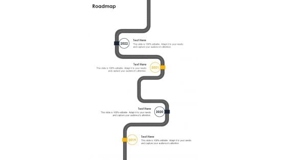 Hospitality Business Agreement Proposal Roadmap One Pager Sample Example Document