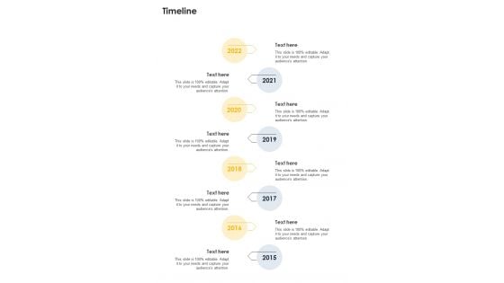 Hospitality Business Agreement Proposal Timeline One Pager Sample Example Document