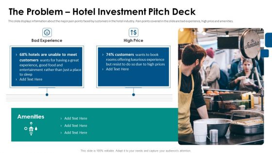 Hospitality Fundraising The Problem Hotel Investment Pitch Deck Slides PDF