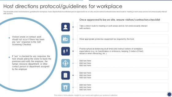 Host Directions Protocol Guidelines For Workplace Organization Transformation Instructions Microsoft PDF