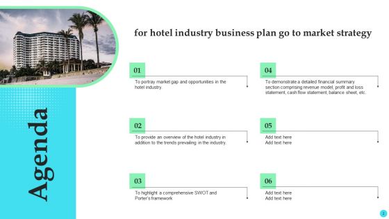 Hotel Industry Business Plan Go To Market Strategy