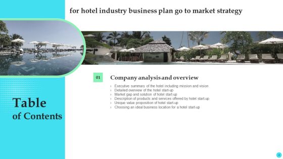Hotel Industry Business Plan Go To Market Strategy