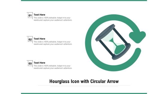 Hourglass Icon With Circular Arrow Ppt PowerPoint Presentation Gallery Graphics PDF