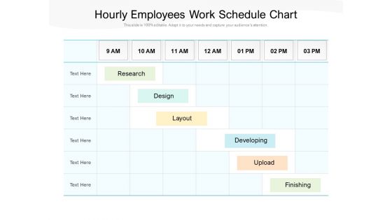 Hourly Employees Work Schedule Chart Ppt PowerPoint Presentation Infographics Example PDF