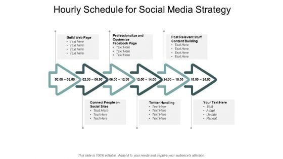 Hourly Schedule For Social Media Strategy Ppt PowerPoint Presentation Icon Master Slide