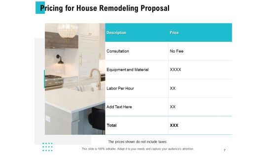 House Remodeling Proposal Ppt PowerPoint Presentation Complete Deck With Slides Slide07