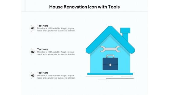 House Renovation Icon With Tools Ppt PowerPoint Presentation Gallery Summary PDF