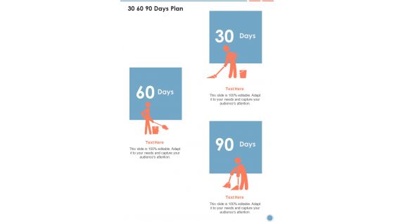 Household Cleaning Proposal 30 60 90 Days Plan One Pager Sample Example Document Household Cleaning Proposal 30 60 90 Days Plan One Pager Sample Example Document
