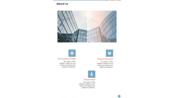 Household Cleaning Proposal About Us One Pager Sample Example Document Household Cleaning Proposal About Us One Pager Sample Example Document