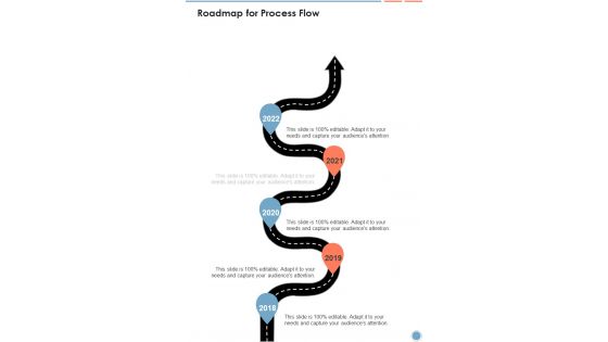 Household Cleaning Proposal Roadmap For Process Flow One Pager Sample Example Document Household Cleaning Proposal Roadmap For Process Flow One Pager Sample Example Document