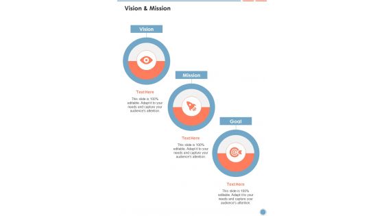 Household Cleaning Proposal Vision And Mission One Pager Sample Example Document Household Cleaning Proposal Vision And Mission One Pager Sample Example Document