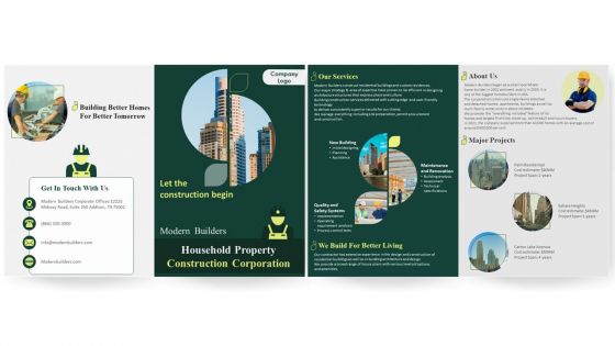 Household Property Construction Corporation PPT Template Household Property Construction Corporation PPT Template